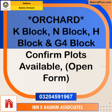 Residential Plot for Sale in Bahria Orchard, Lahore - (BP-119946)