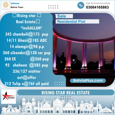Residential Plot for Sale in Bahria Town, Lahore - (BP-119951)