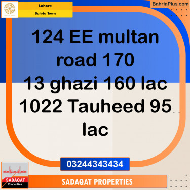 Residential Plot for Sale in Bahria Town, Lahore - (BP-120041)