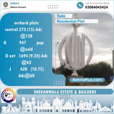 Residential Plot for Sale in Bahria Orchard, Lahore - (BP-120066)