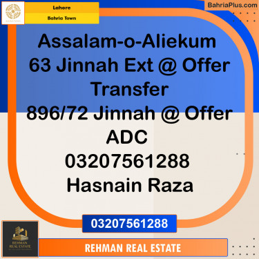 Residential Plot for Sale in Bahria Town, Lahore - (BP-120093)