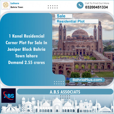 Residential Plot for Sale in Bahria Town, Lahore - (BP-120121)