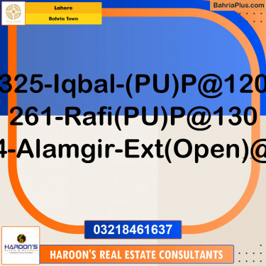 Residential Plot for Sale in Bahria Town, Lahore - (BP-120186)