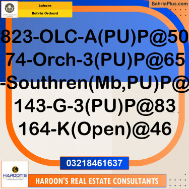 Residential Plot for Sale in Bahria Orchard, Lahore - (BP-120188)