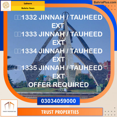 Residential Plot for Sale in Sector E - Jinnah Block -  Bahria Town, Lahore - (BP-120233)