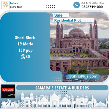 Residential Plot for Sale in Sector F - Ghazi Block -  Bahria Town, Lahore - (BP-120241)