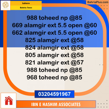 Residential Plot for Sale in Sector F - Tauheed Block -  Bahria Town, Lahore - (BP-120349)