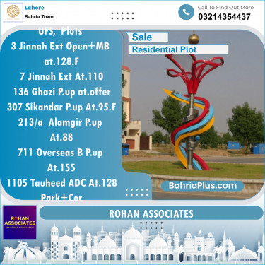 Residential Plot for Sale in Sector E - Jinnah Ext. Block -  Bahria Town, Lahore - (BP-120369)