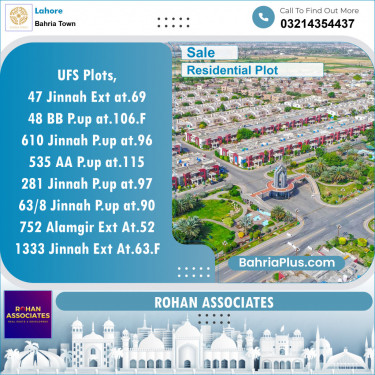 Residential Plot for Sale in Sector E - Jinnah Ext. Block -  Bahria Town, Lahore - (BP-120372)