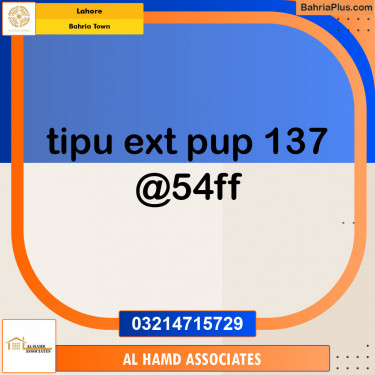 Residential Plot for Sale in Sector F - Tipu Sultan Ext. -  Bahria Town, Lahore - (BP-120445)
