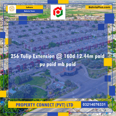 Residential Plot for Sale in Sector C - Tulip Ext. Block -  Bahria Town, Lahore - (BP-120470)