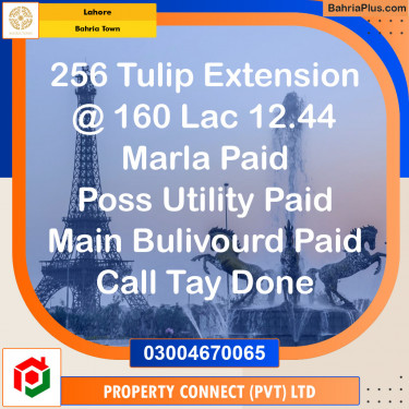 Residential Plot for Sale in Sector C - Tulip Ext. Block -  Bahria Town, Lahore - (BP-120474)