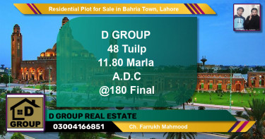 Residential Plot for Sale in Sector C - Tulip Block -  Bahria Town, Lahore - (BP-120491)