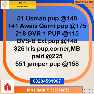 Residential Plot for Sale in Bahria Town, Lahore - (BP-120504)