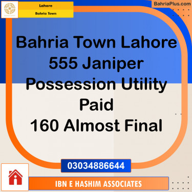 Residential Plot for Sale in Sector C - Janiper Block -  Bahria Town, Lahore - (BP-120545)