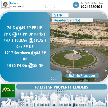 Residential Plot for Sale in Bahria Orchard, Lahore - (BP-120637)