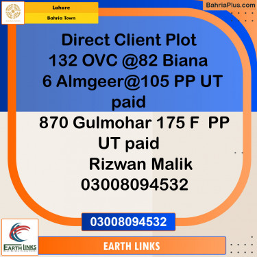 Residential Plot for Sale in Bahria Town, Lahore - (BP-120723)