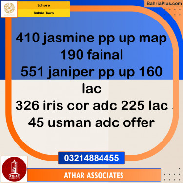 Residential Plot for Sale in Bahria Town, Lahore - (BP-120727)