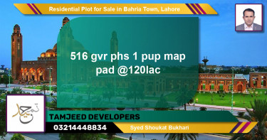 Residential Plot for Sale in Bahria Town, Lahore - (BP-120823)