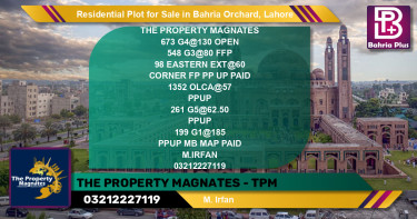 Residential Plot for Sale in Bahria Orchard, Lahore - (BP-120913)