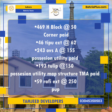 Residential Plot for Sale in Bahria Town, Lahore - (BP-120931)
