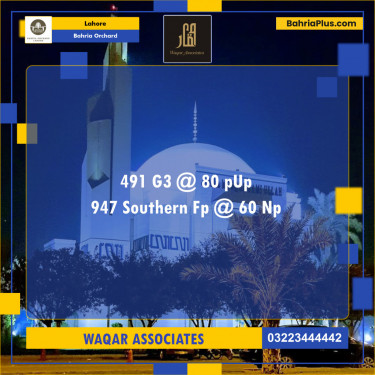 Residential Plot for Sale in Phase 4 - G3 Block -  Bahria Orchard, Lahore - (BP-120997)
