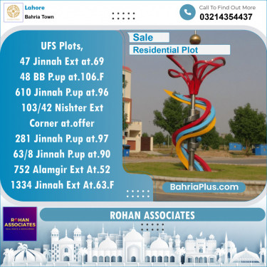 Residential Plot for Sale in Bahria Town, Lahore - (BP-121008)