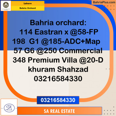 Residential Plot for Sale in Bahria Orchard, Lahore - (BP-121068)