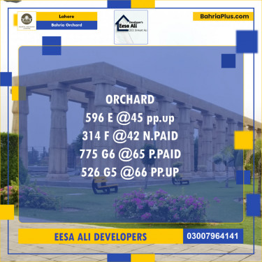 Residential Plot for Sale in Phase 2 - E Block -  Bahria Orchard, Lahore - (BP-121123)