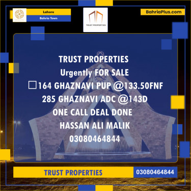 Residential Plot for Sale in Sector F - Ghaznavi Block -  Bahria Town, Lahore - (BP-121211)