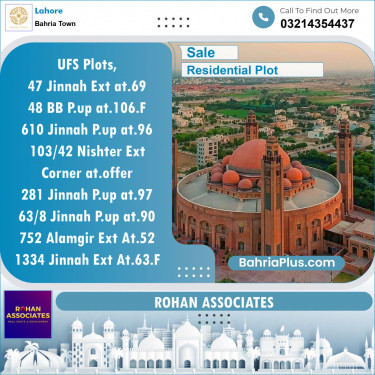 Residential Plot for Sale in Sector E - Jinnah Ext. Block -  Bahria Town, Lahore - (BP-121311)