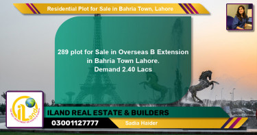 Residential Plot for Sale in Bahria Town, Lahore - (BP-121426)