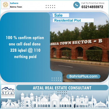 Residential Plot for Sale in Bahria Town, Lahore - (BP-121435)
