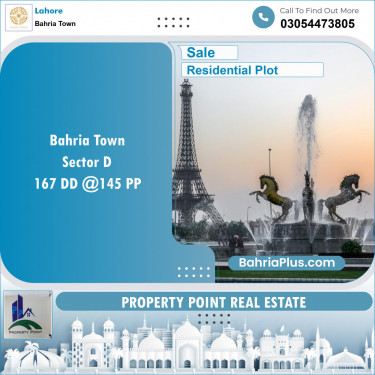 Residential Plot for Sale in Sector D - DD Block -  Bahria Town, Lahore - (BP-121516)