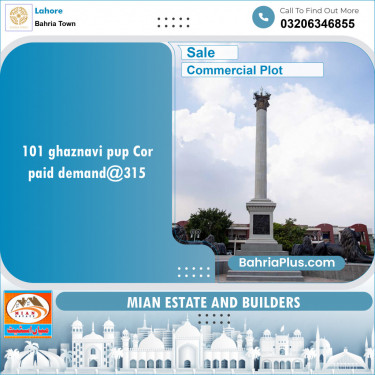 Commercial Plot for Sale in Sector F - Ghaznavi Block -  Bahria Town, Lahore - (BP-121560)