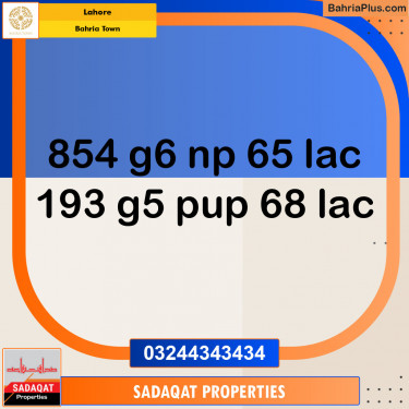 Residential Plot for Sale in Bahria Town, Lahore - (BP-121627)