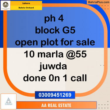 Residential Plot for Sale in Bahria Orchard, Lahore - (BP-121728)