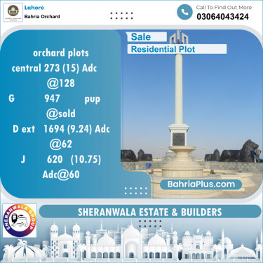 Residential Plot for Sale in Bahria Orchard, Lahore - (BP-121738)