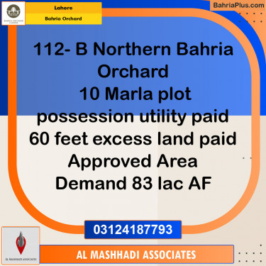 Residential Plot for Sale in Bahria Orchard, Lahore - (BP-121841)