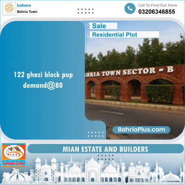 Residential Plot for Sale in Sector F - Ghazi Block -  Bahria Town, Lahore - (BP-121888)