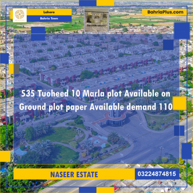 Residential Plot for Sale in Sector F - Tauheed Block -  Bahria Town, Lahore - (BP-121895)