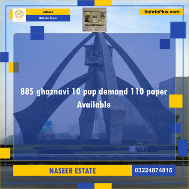 Residential Plot for Sale in Sector F - Ghaznavi Block -  Bahria Town, Lahore - (BP-121913)