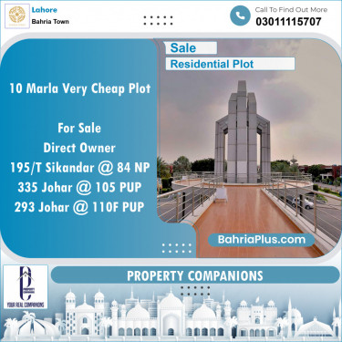 Residential Plot for Sale in Sector F - Sikander Block -  Bahria Town, Lahore - (BP-121983)