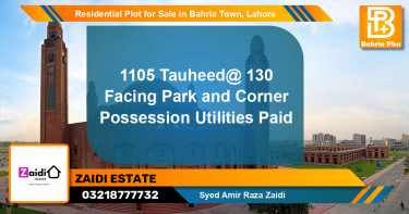 Residential Plot for Sale in Sector F - Tauheed Block -  Bahria Town, Lahore - (BP-122126)