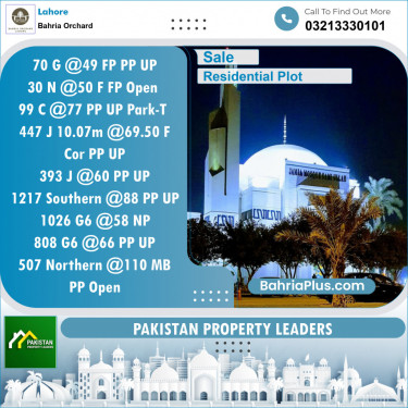 Residential Plot for Sale in Phase 2 - G Block -  Bahria Orchard, Lahore - (BP-122154)