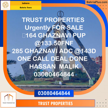 Residential Plot for Sale in Sector F - Ghaznavi Block -  Bahria Town, Lahore - (BP-122180)