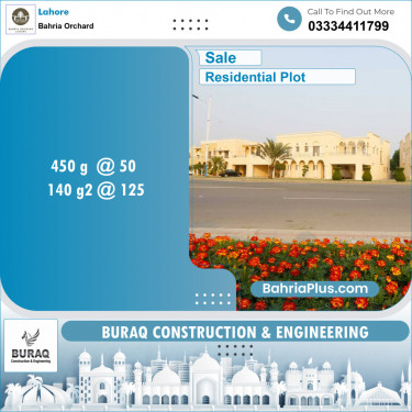 Residential Plot for Sale in Phase 2 - G Block -  Bahria Orchard, Lahore - (BP-122207)
