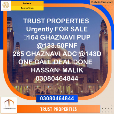 Residential Plot for Sale in Sector F - Ghaznavi Block -  Bahria Town, Lahore - (BP-122219)