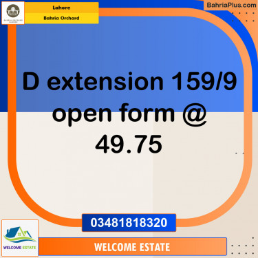 Residential Plot for Sale in Bahria Orchard, Lahore - (BP-122267)