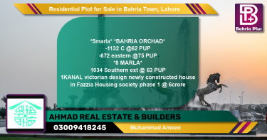 Residential Plot for Sale in Bahria Town, Lahore - (BP-122334)